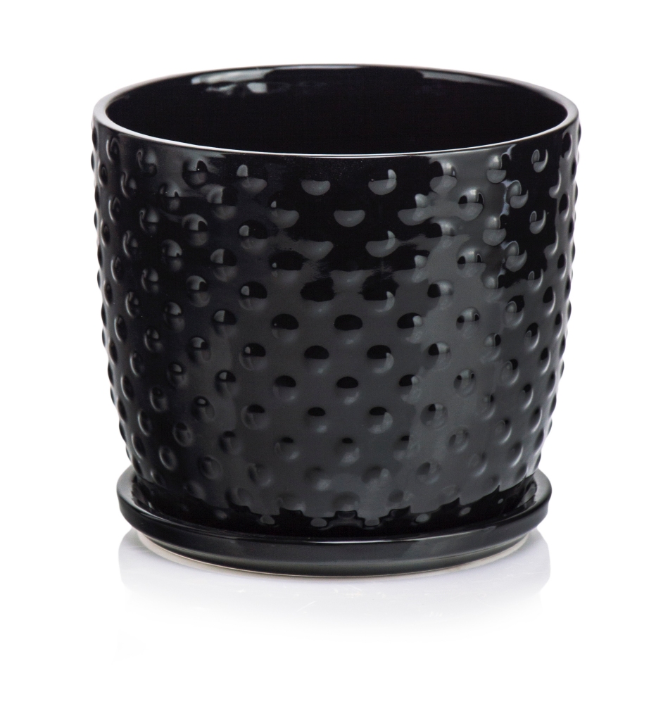 05.430.17 | donica z podst. - czarna  Ce...